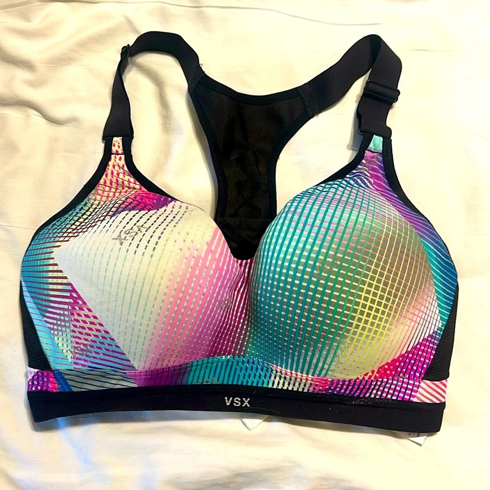 Victoria’s Secret sports bra multicolor size 32DDD - Picture 1 of 2